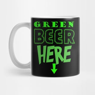 Here For The Beer Funny Men St Patricks Day Leprechaun Mug